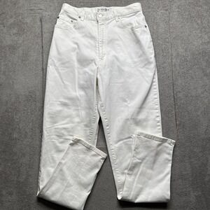 Jaeger Women's White Straight Leg Pants 26 French Tailored Minimalist Chic
